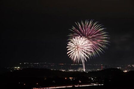 小坂田公園納涼花火大会 in サンサンワイナリー